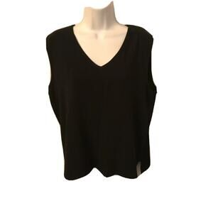 EUC Blanque womens black womens size 2 cami top v-neck sleeveless